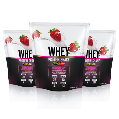 Протеиновый коктейль WHEY SHAKE Клубника, 900 г