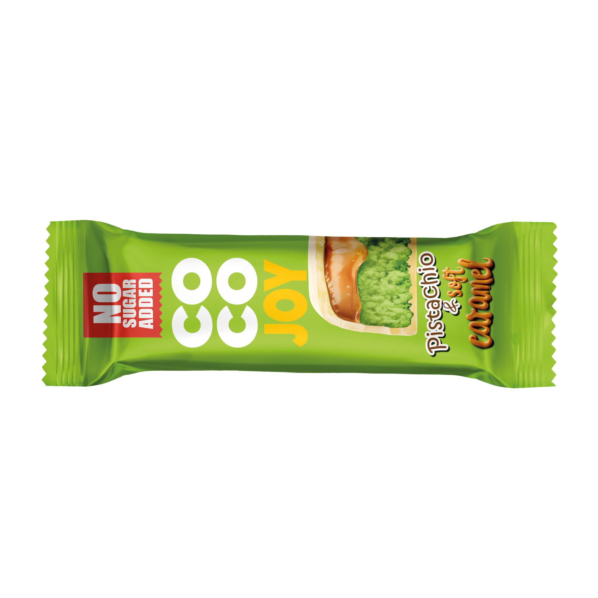 Батончики без сахара COCO JOY фисташка-карамель, 40 г.