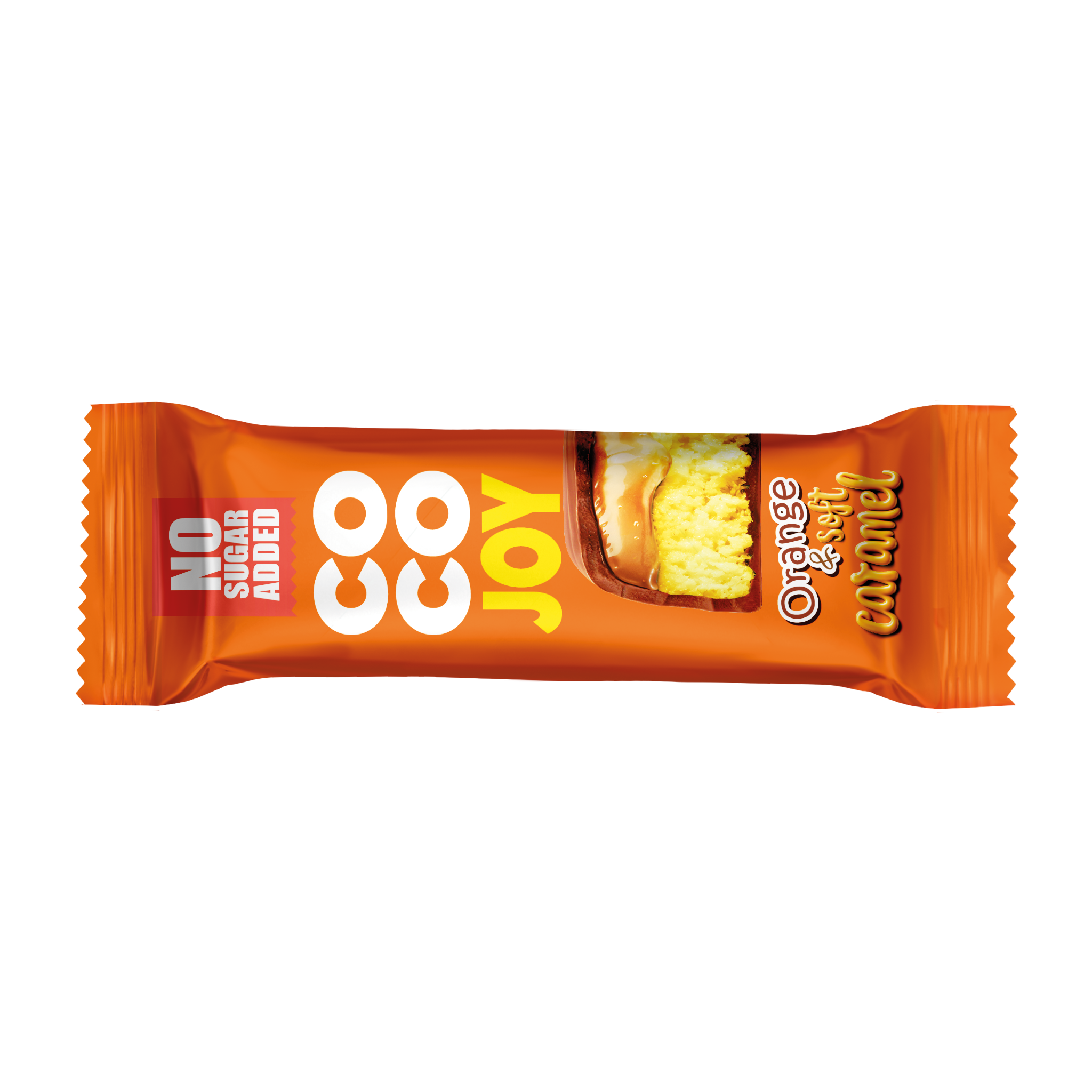 Батончик без сахара COCO JOY апельсин, мягкая карамель, 40 г